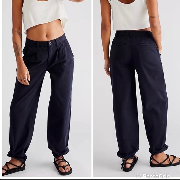 Free People Cya Later Skate Trouser Navy 0 - Picture 1 of 12